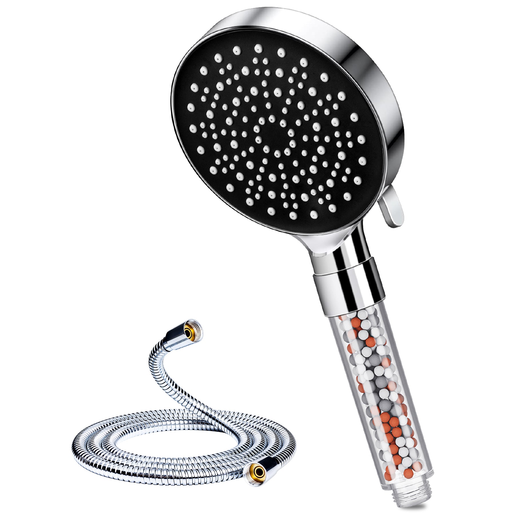 Magichome Shower Head and Hose 2M, Newest 6 Modes High Pressure Filter Shower Head, Universal Ionic Shower Head for Hard Water Low Water Pressure with Extra Replaceable Accessories