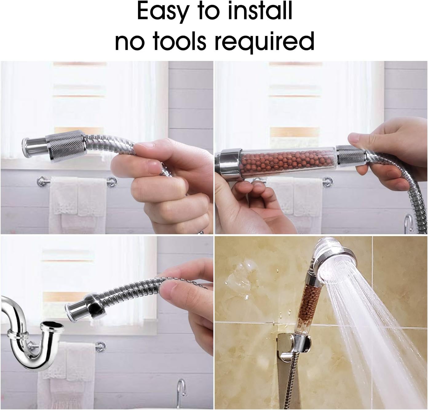 Magichome Stainless Steel Shower Hose 1.5M,  Universal Shower Hose Fit Any Standard UK Shower Head