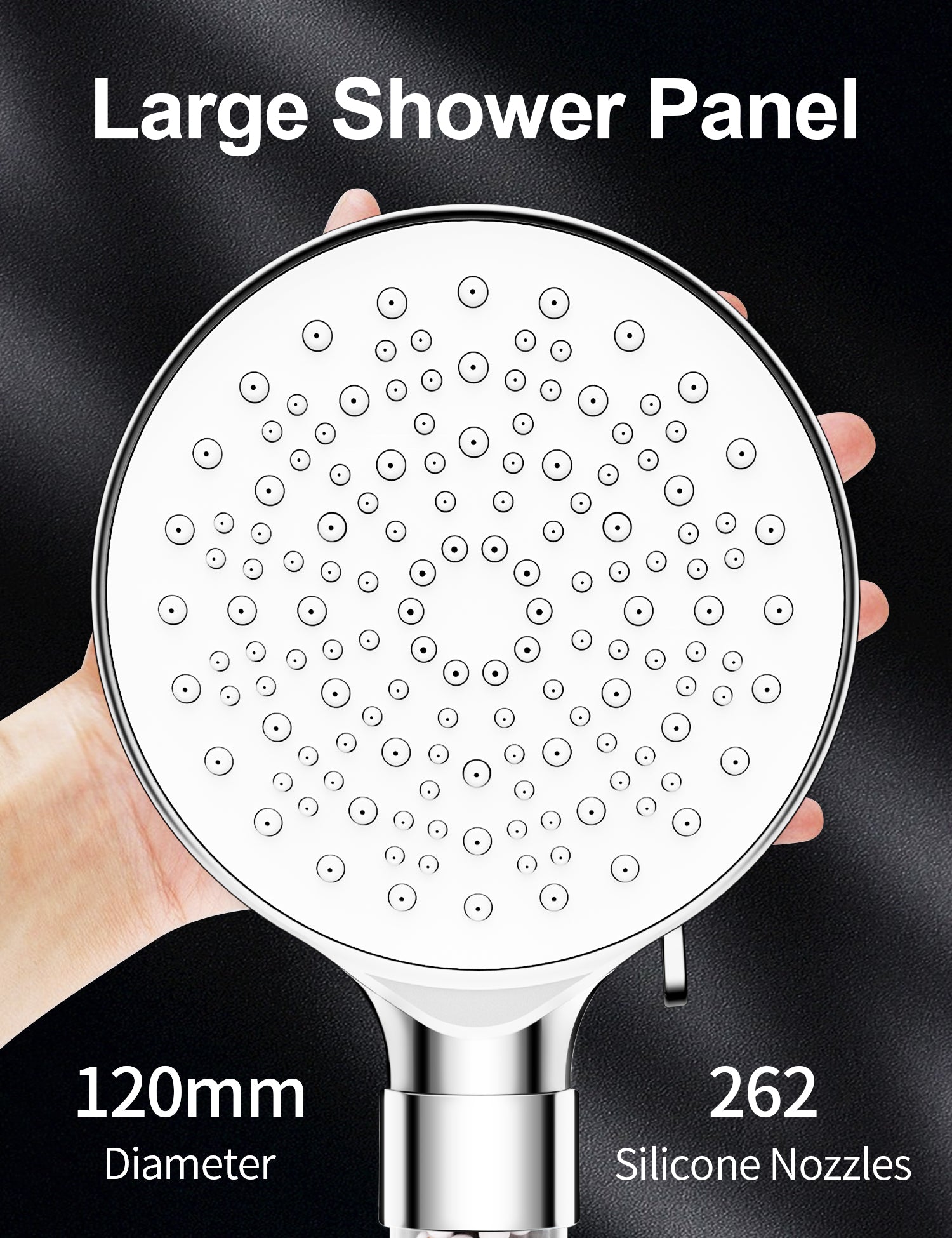 Magichome Shower Head, Filter Shower Head High Pressure 6 Modes(Only Shower Head), Hard Water Filter Shower Head to Increase Pressure with Anti-limescale Silicone Nozzles