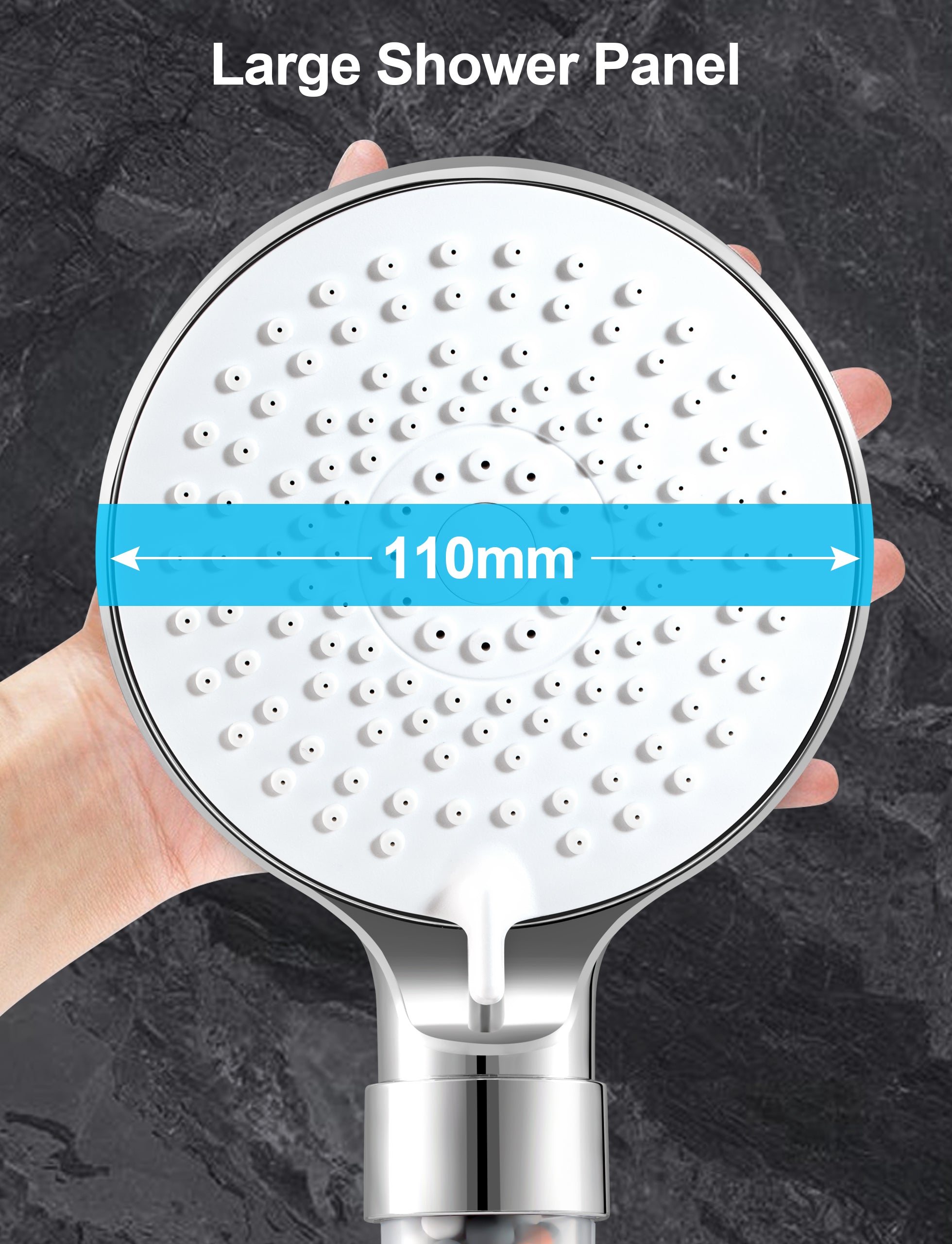 Magichome Shower Head and Hose 2M, High Pressure Filter Shower Head 5 Modes, Universal Hard Water Softener Shower Head with Extra Replaceable Accessories